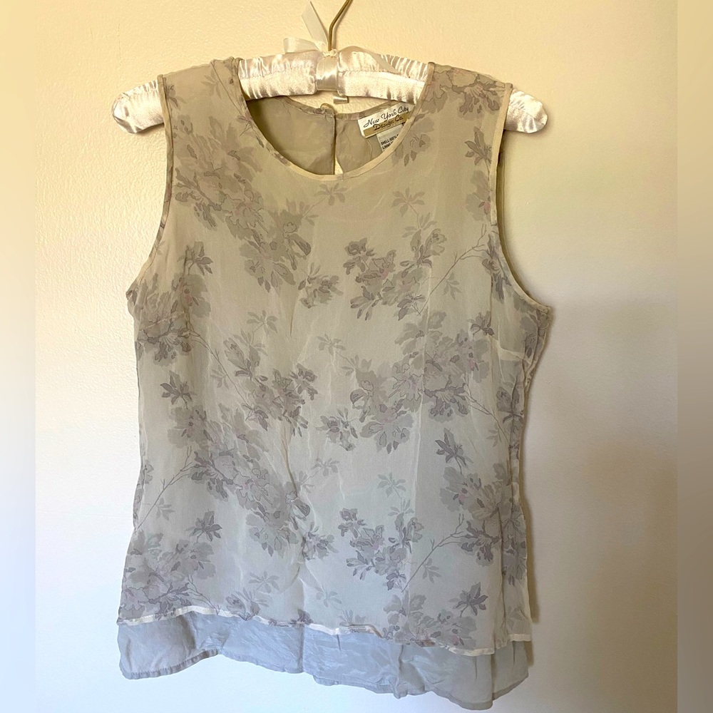 Silk lined silk blouse